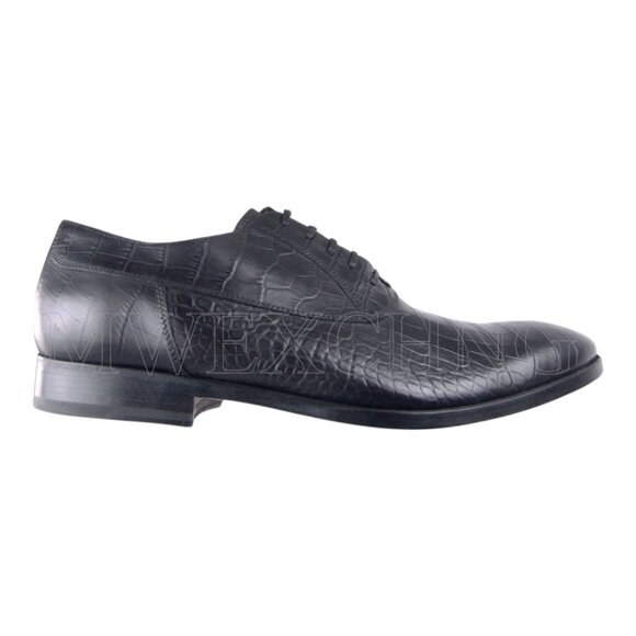 CALZOLERIA ZENOBI CROCODILE EMBOSSED OXFORD ITALIAN MENS DRESS SHOES NEW IN BOX main image 6